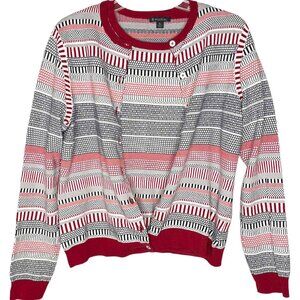 Brooks Brothers Colorful Cotton Sweater Set - Black/Red - XL
